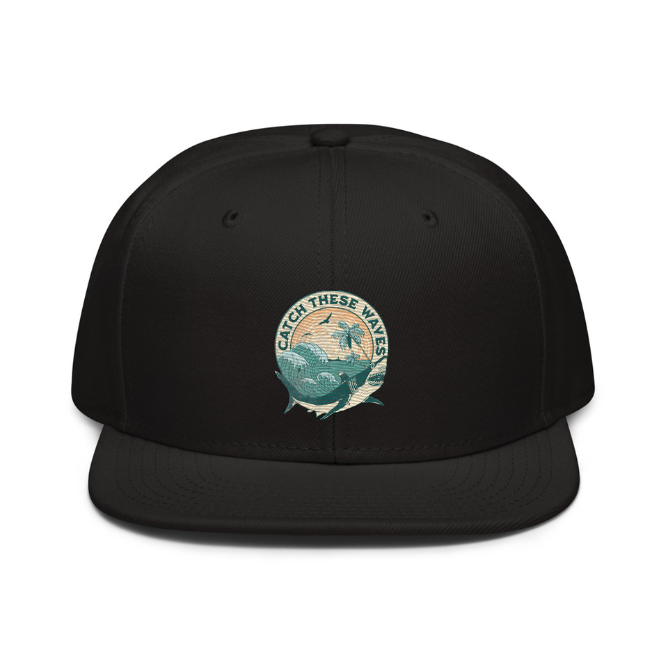 Catch These Waves Shark  Snapback