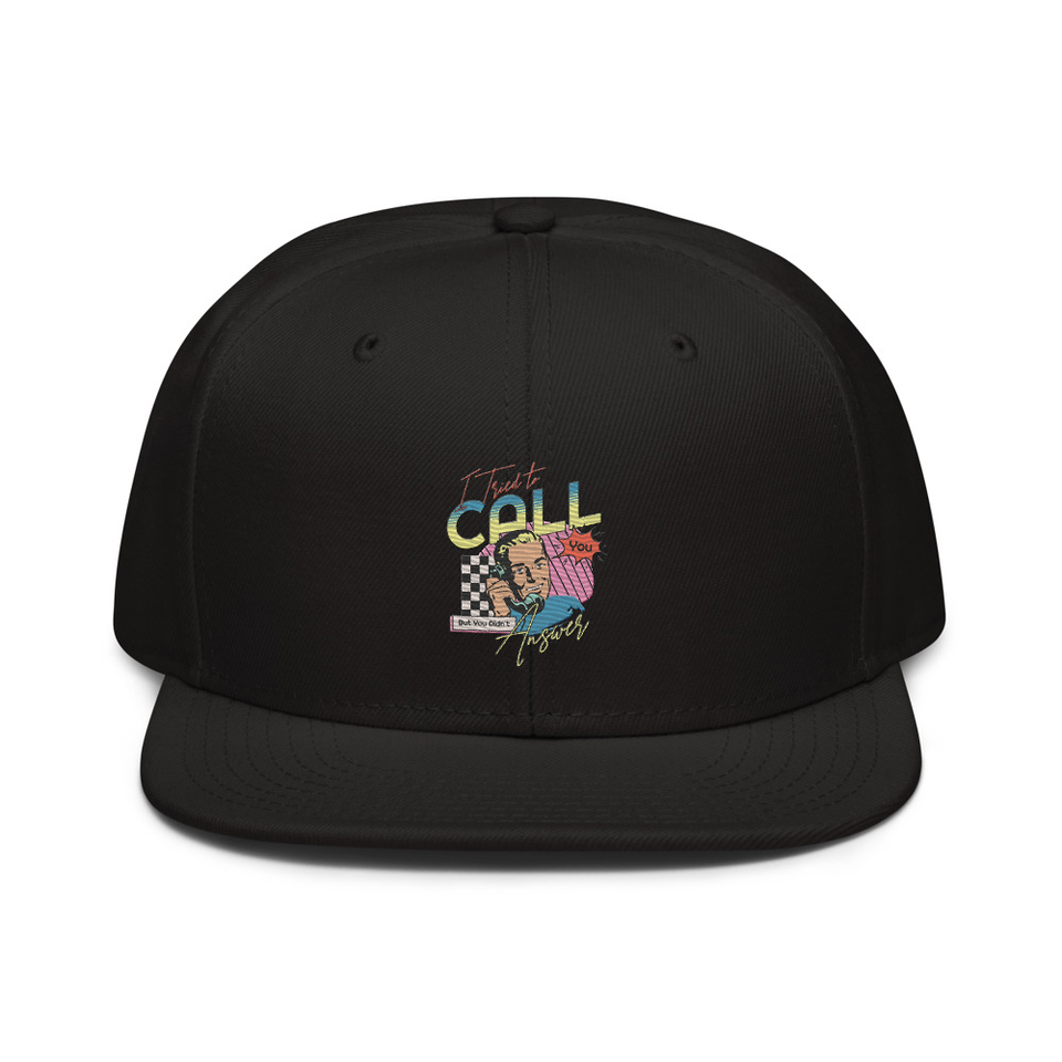 Classic Retro Illustrative Portrait Men Calling Snapback