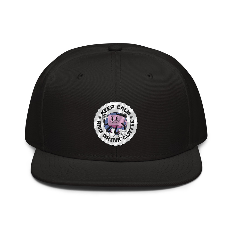 Colorful Fun Retro Style Coffee Quote Snapback