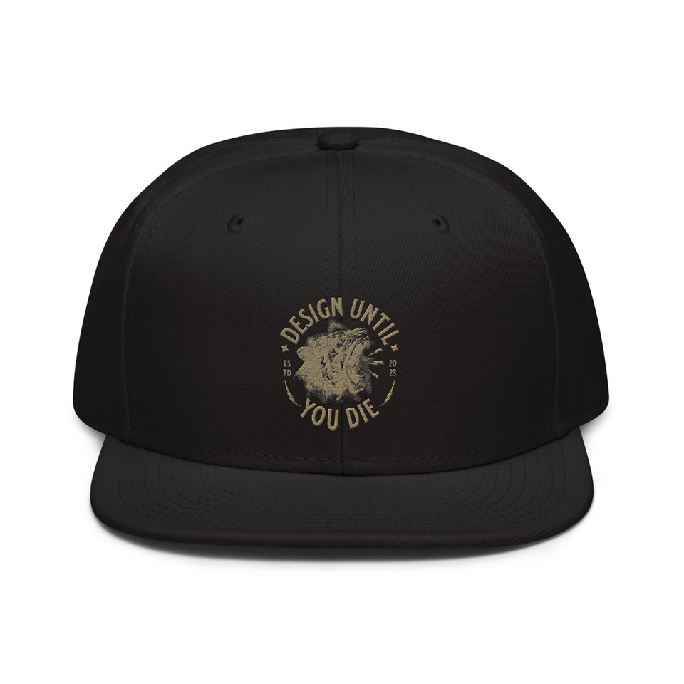 DESIGN UNTIL YOU DIE Snapback