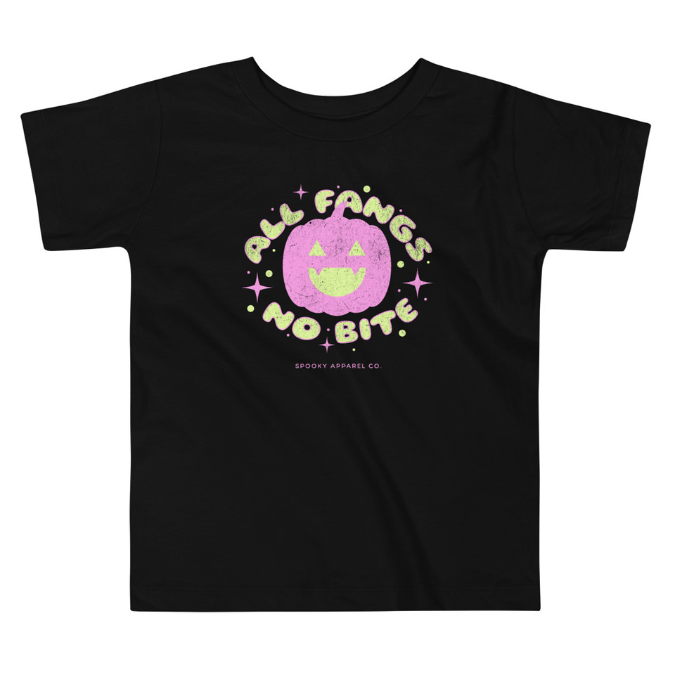 All Fangs No Bite - Halloween Toddler Staple Tee