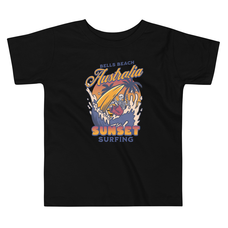 Bells Beach Australia Sunset Surfing Toddler Staple Tee