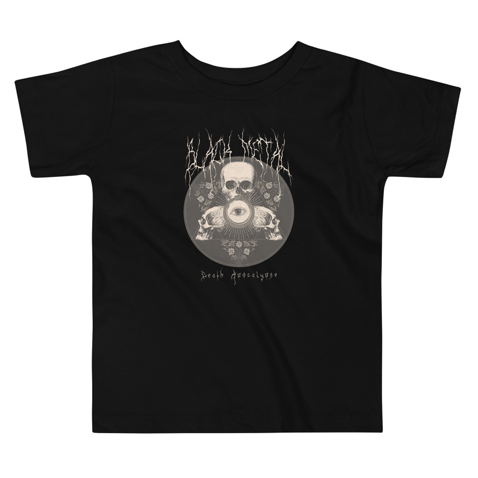 Black Metal - Hardcore skull theme design Toddler Staple Tee