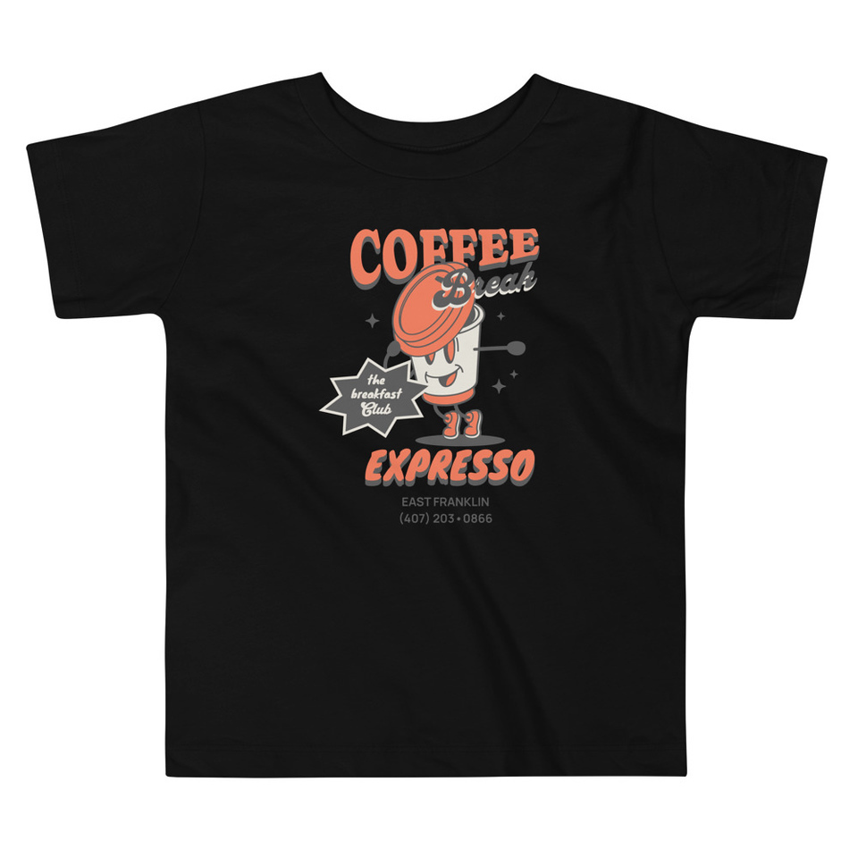 Coffee Break Cartoon Retro 90s  Toddler Staple Tee