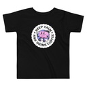 Colorful Fun Retro Style Coffee Quote Toddler Staple Tee