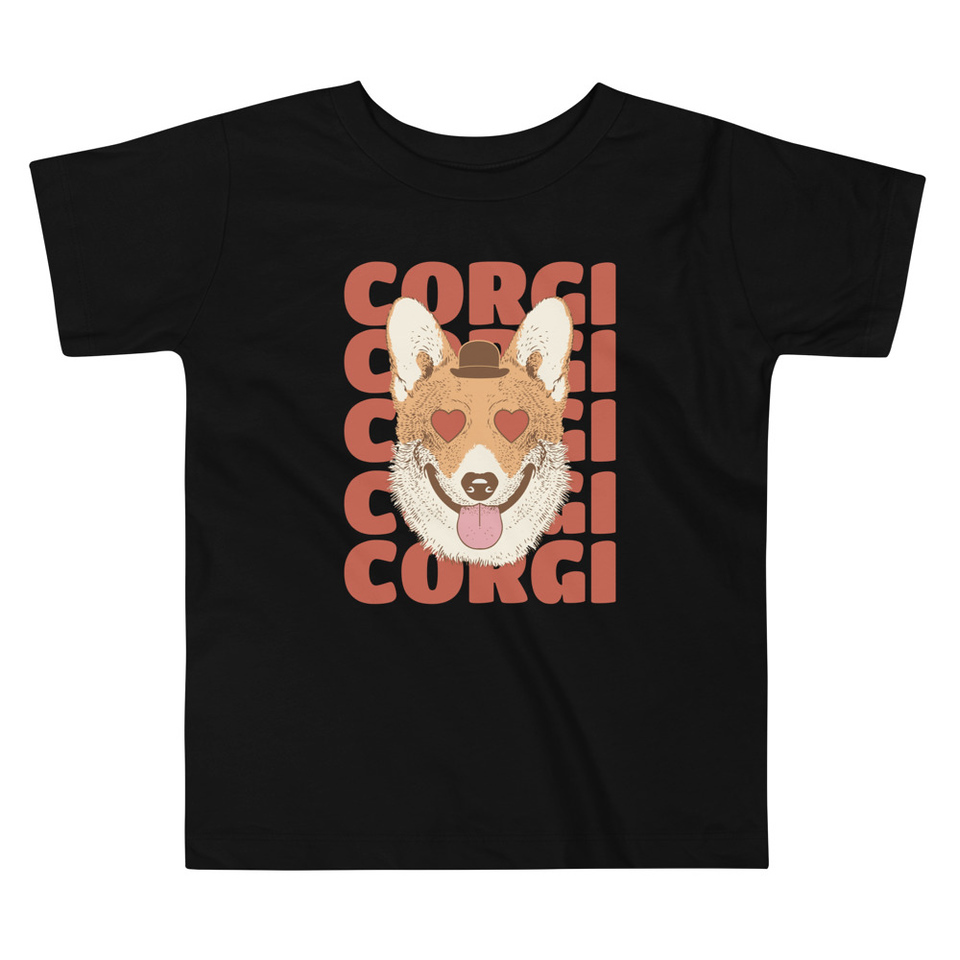 Corgi Loves - Cute Dog Toddler Staple Tee