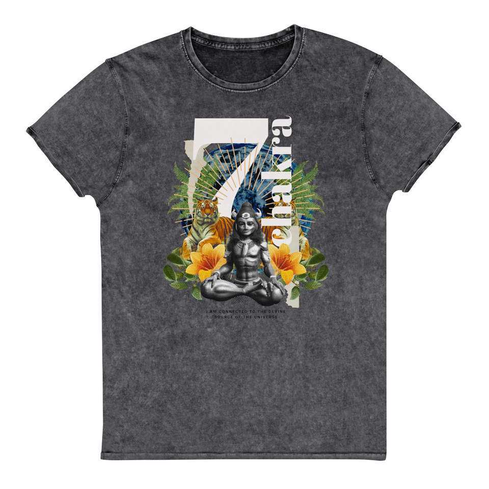 7 Chakra Unisex Denim T-Shirt