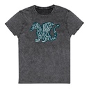 A Dragon Rises - Typographic Lettering Unisex Denim T-Shirt