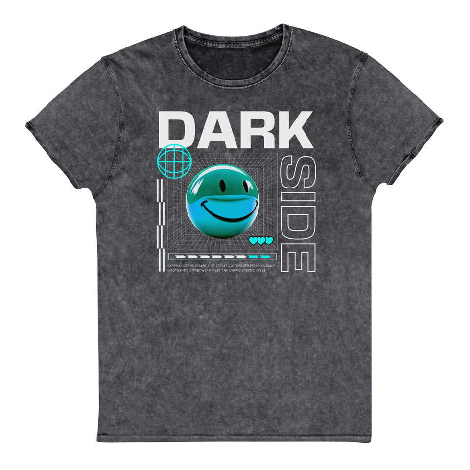 Abstract Y2K Unisex Denim T-Shirt