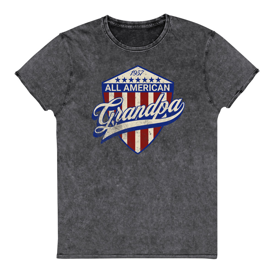 all american grandpa Unisex Denim T-Shirt