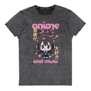 Anime and Music Unisex Denim T-Shirt