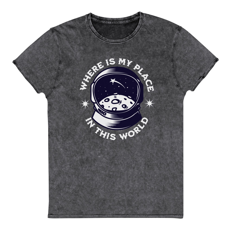 Astronaut Unisex Denim T-Shirt