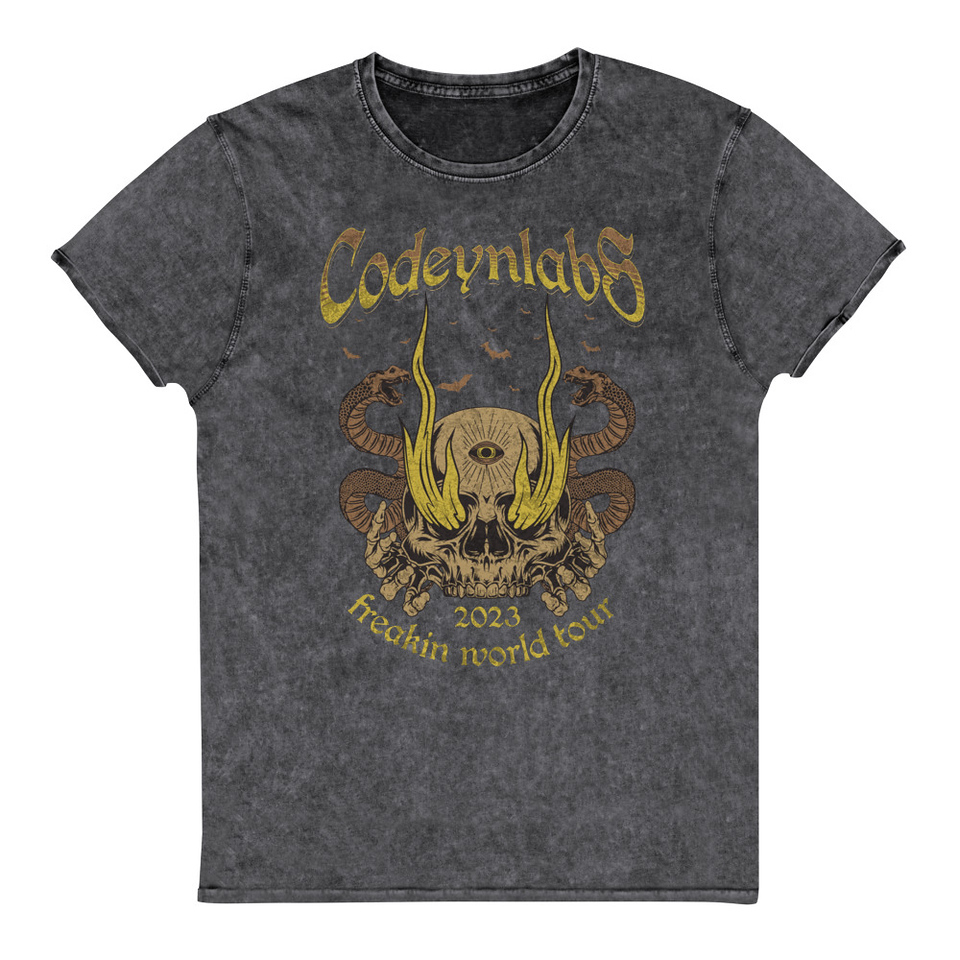 Band Merchandise Tour Illustration Unisex Denim T-Shirt