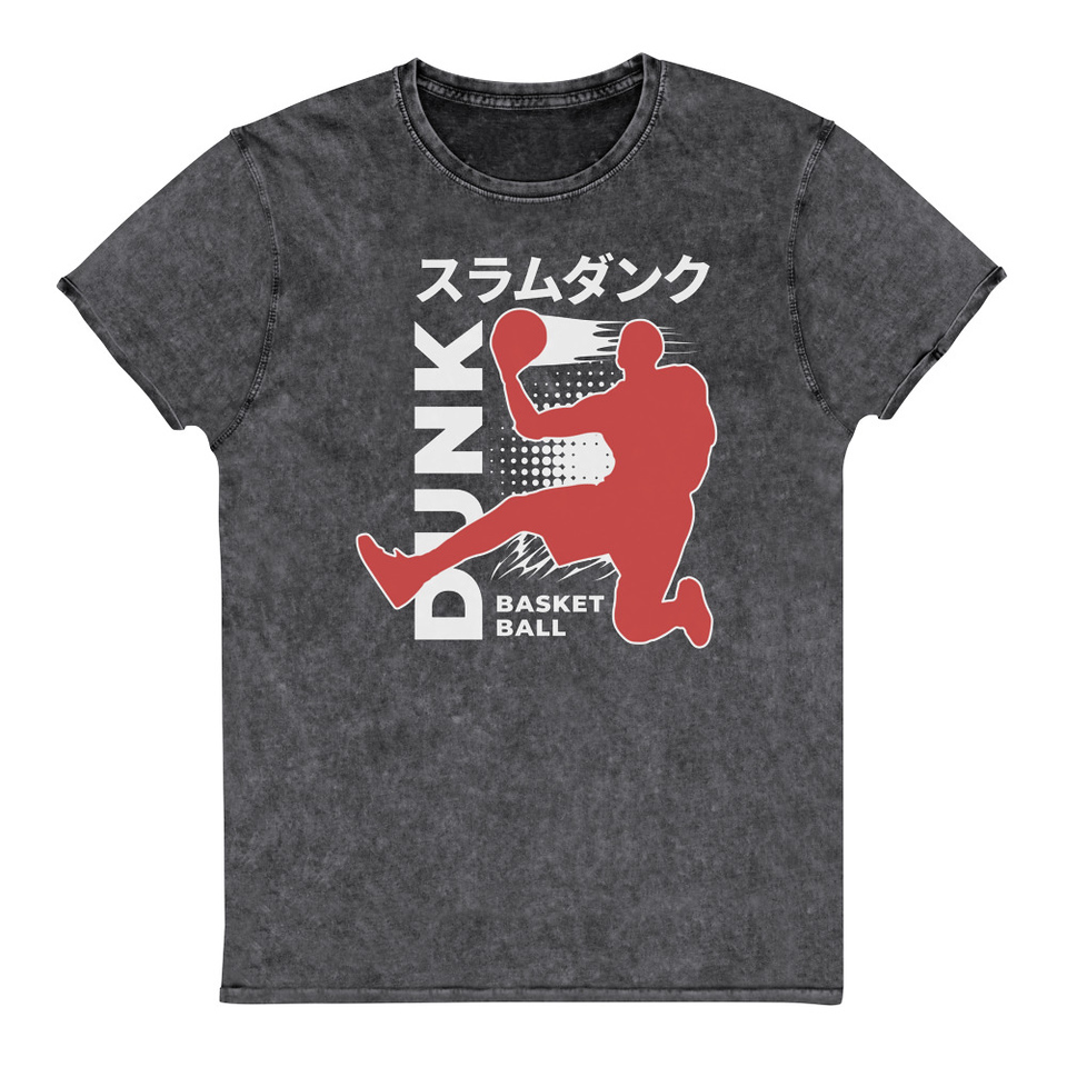 Basketball Dunk Unisex Denim T-Shirt