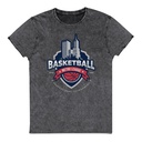 Basketball Sports Logo Unisex Denim T-Shirt