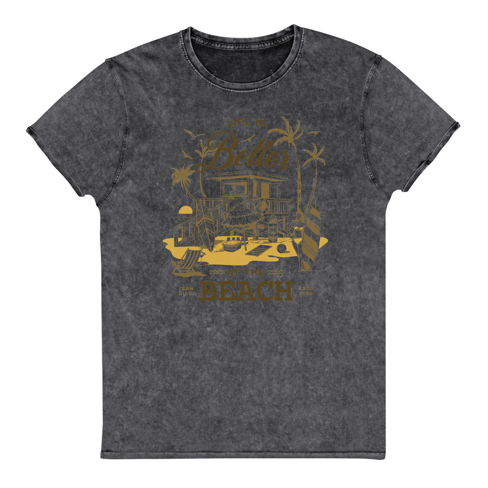 Beach Life - Outdoor Unisex Denim T-Shirt