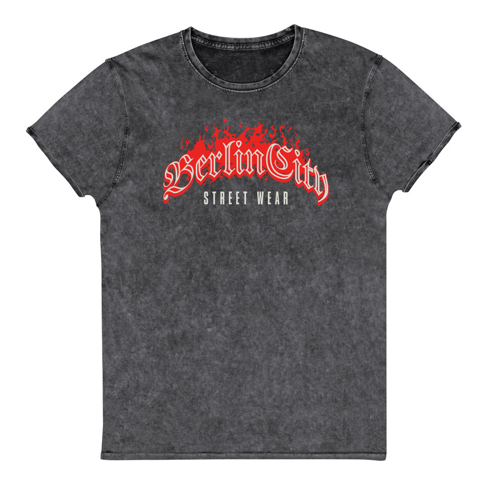 Berlin City Streetwear - Fire Unisex Denim T-Shirt