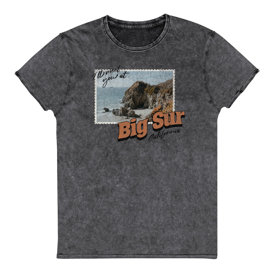 Big Sur, Cali Unisex Denim T-Shirt