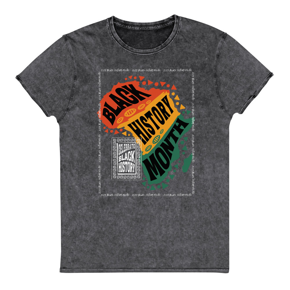 Black History Month - Tribal History Unisex Denim T-Shirt