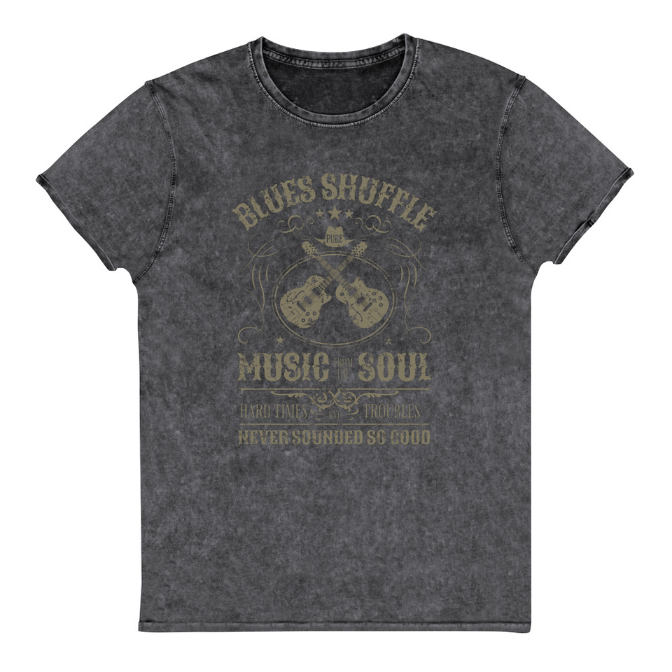 Blues Music from the Soul - Guitar Unisex Denim T-Shirt