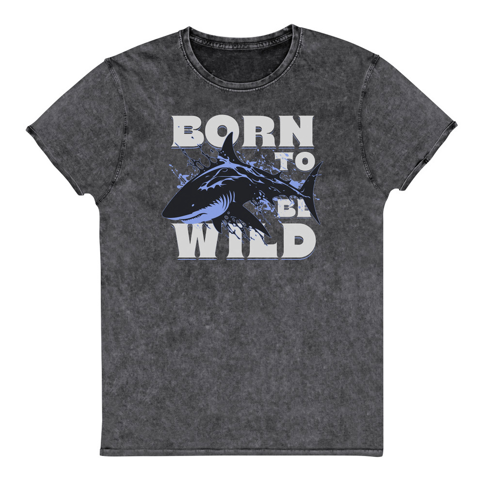 BORN TO BE WILD Unisex Denim T-Shirt