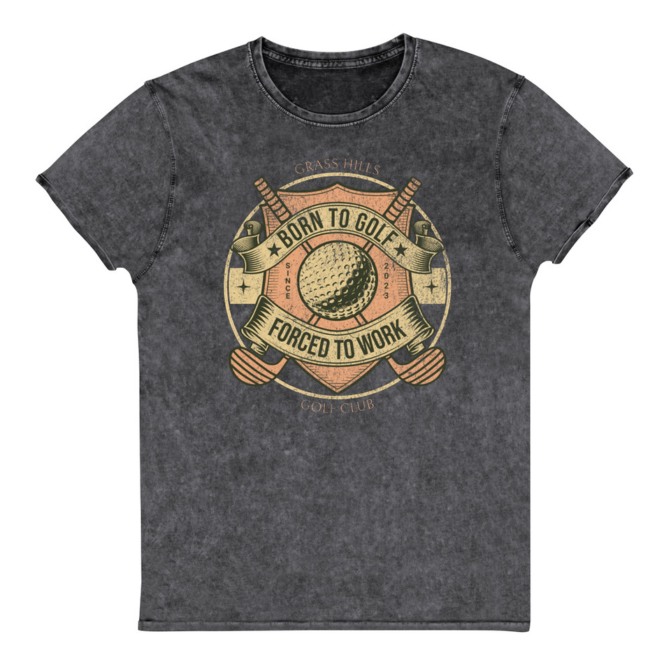 Born To Golf Unisex Denim T-Shirt