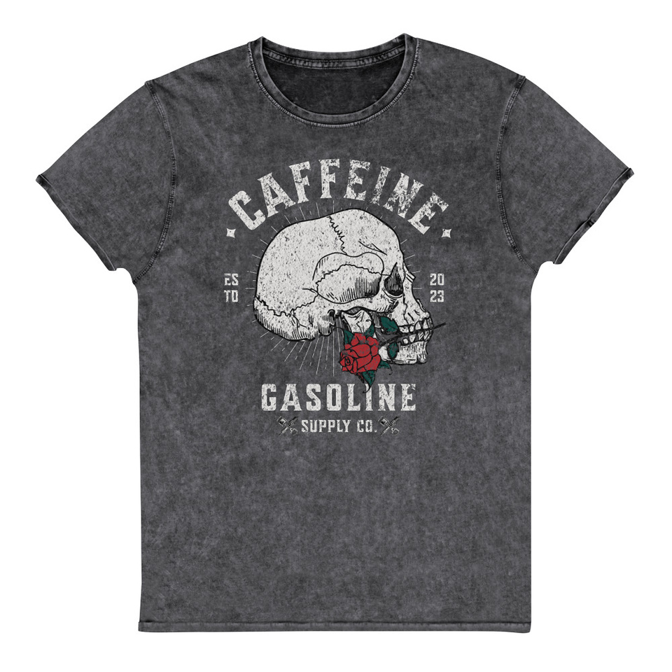 CAFFEINE GASOLINE Unisex Denim T-Shirt
