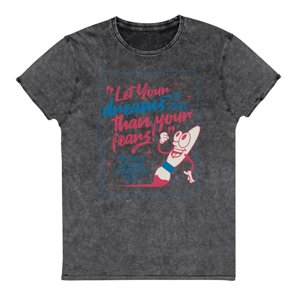 Calligraphic Soul Unisex Denim T-Shirt