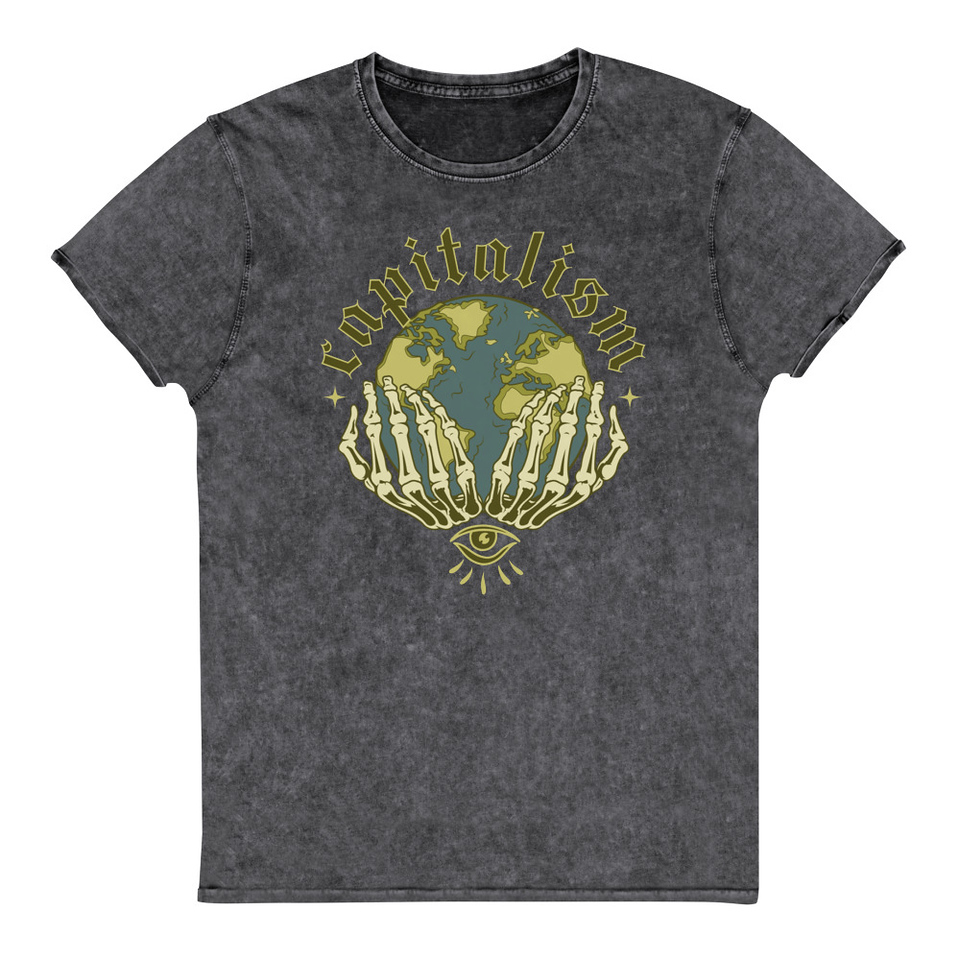 Capitalism - Earth Unisex Denim T-Shirt