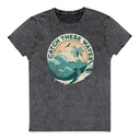 Catch These Waves Shark  Unisex Denim T-Shirt