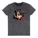 Cats Stealing the Spotlight Unisex Denim T-Shirt