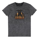 Catzilla - Funny Comic Animal Unisex Denim T-Shirt