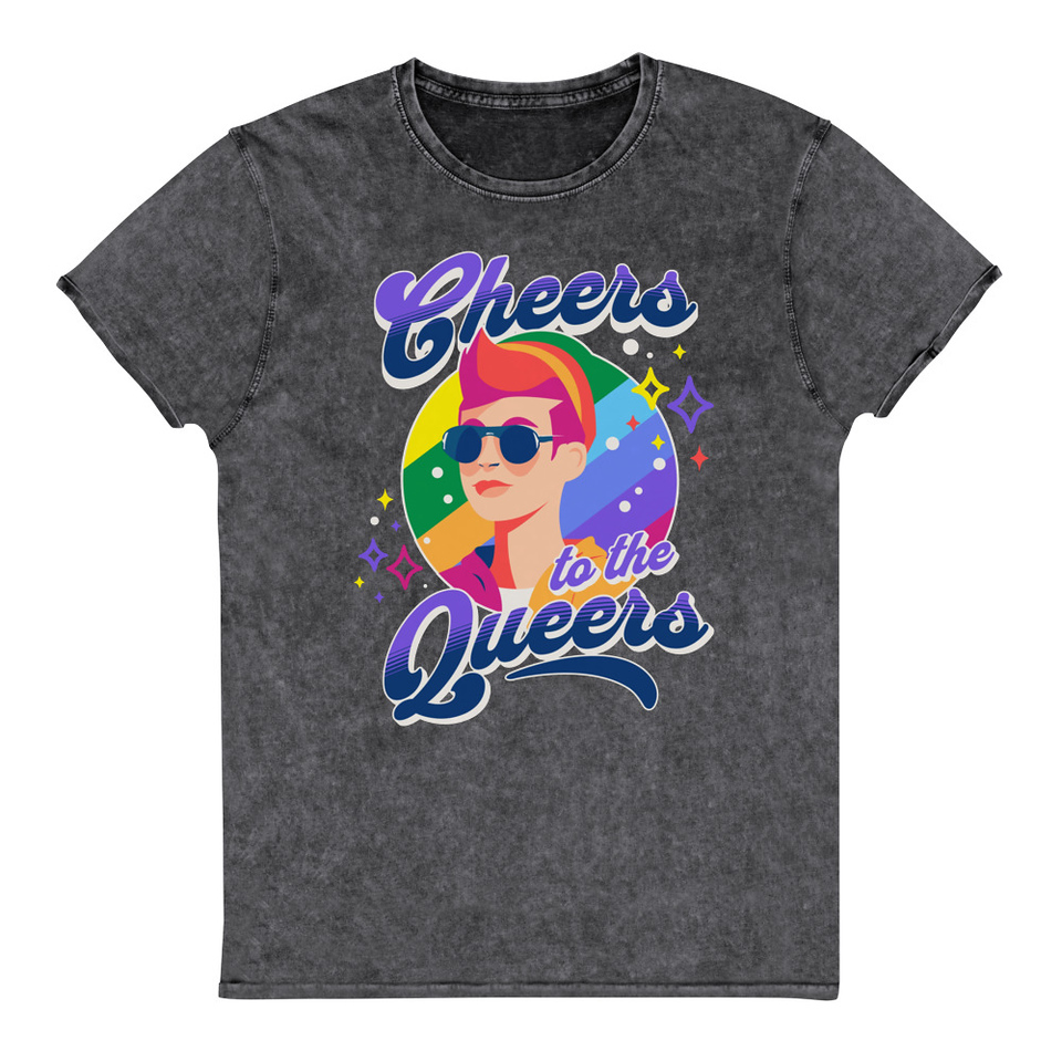 Cheers to the Queers Unisex Denim T-Shirt