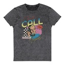 Classic Retro Illustrative Portrait Men Calling Unisex Denim T-Shirt