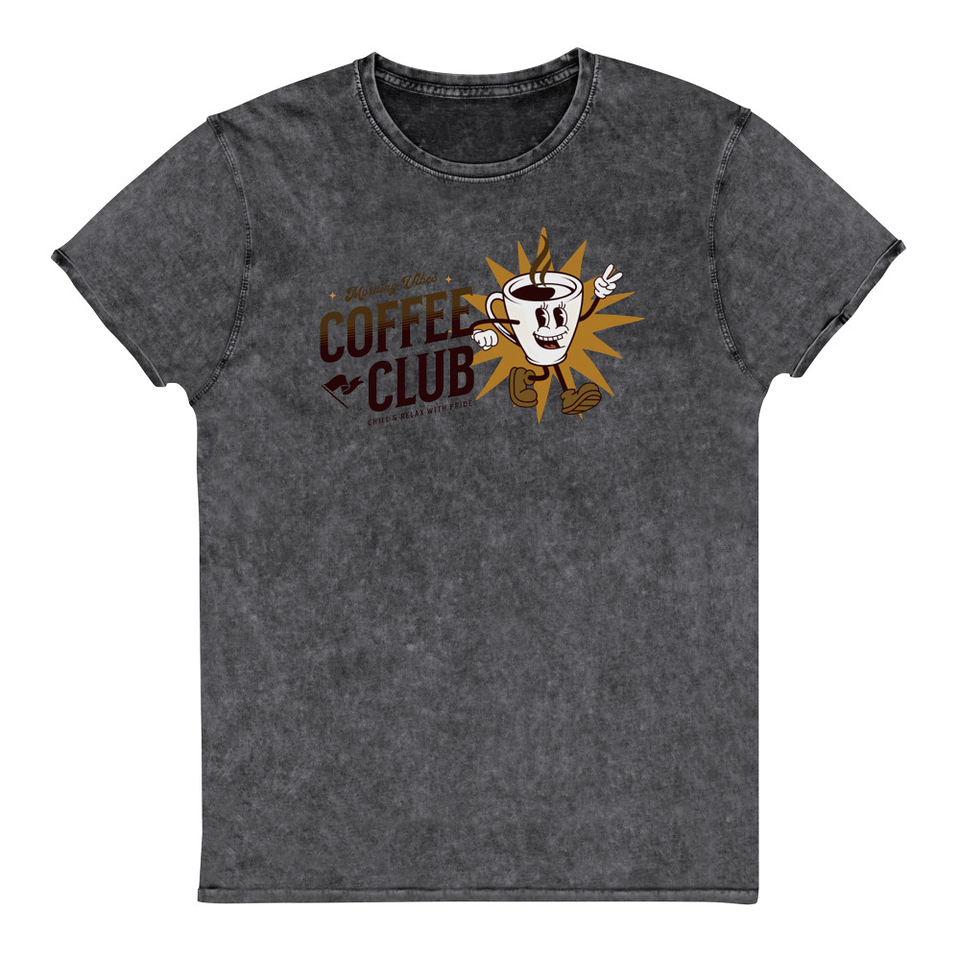 Coffee Club Unisex Denim T-Shirt