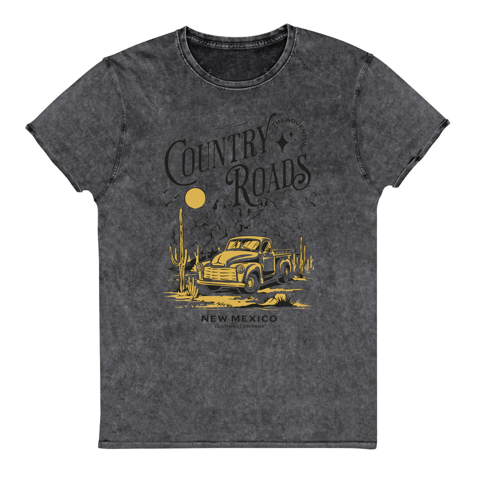 Country Roads - Wild West Unisex Denim T-Shirt
