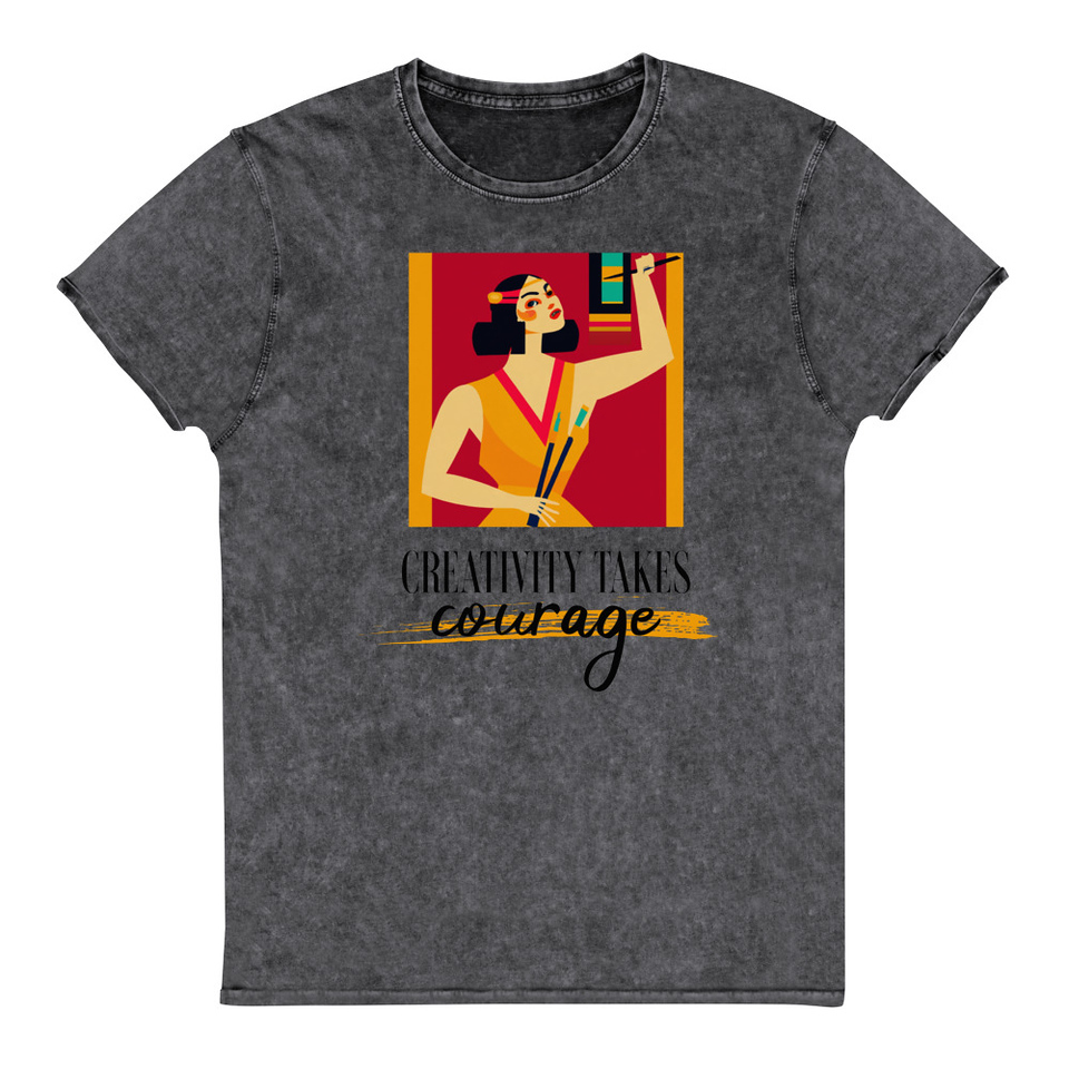 Creativity Takes Courage Unisex Denim T-Shirt