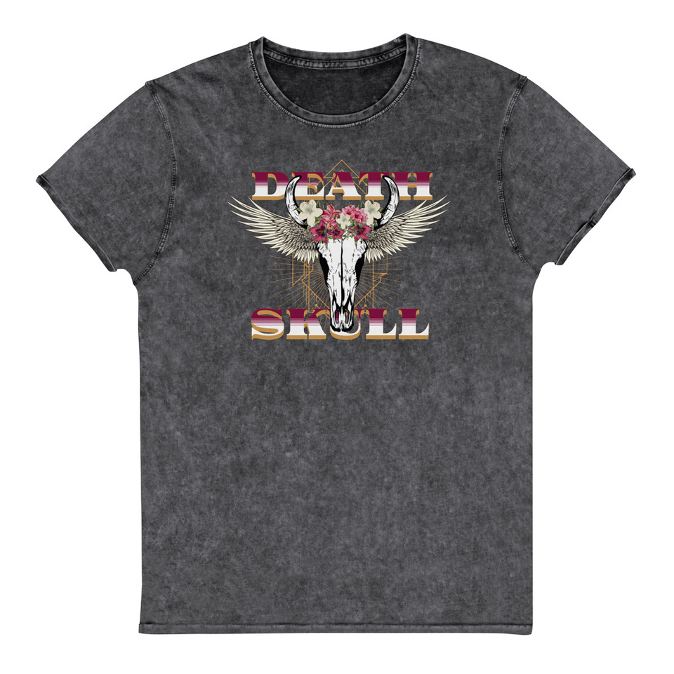 Deah Skull Unisex Denim T-Shirt