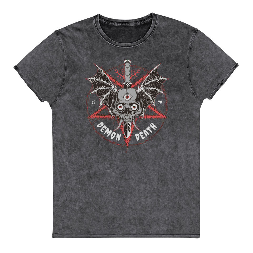 DEMON DEATH Unisex Denim T-Shirt