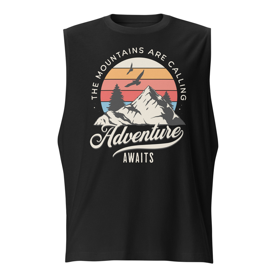 Adventure Await - Wilderness Camping Unisex Muscle Shirt