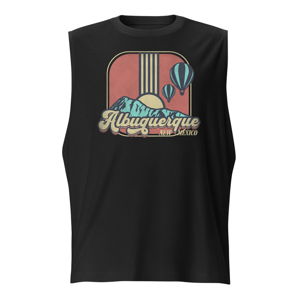 Albuquerque - Retro Hot Air Baloon Unisex Muscle Shirt