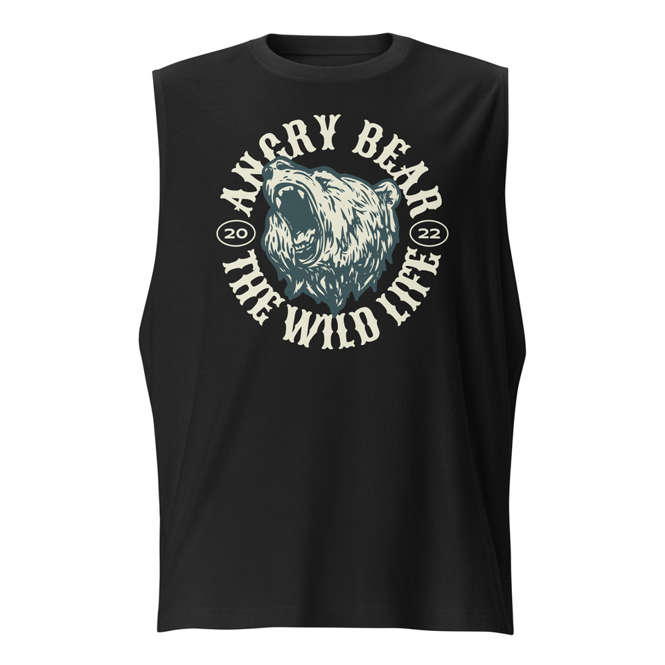 Angry Bear - Wild Life Animal Unisex Muscle Shirt
