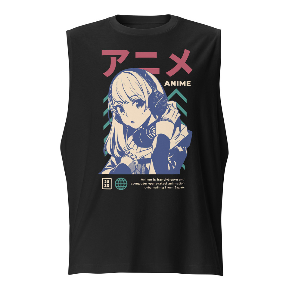 Anime Girl Unisex Muscle Shirt