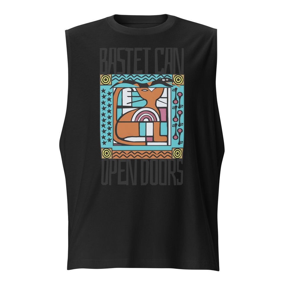 Bastet can Open Doors Unisex Muscle Shirt