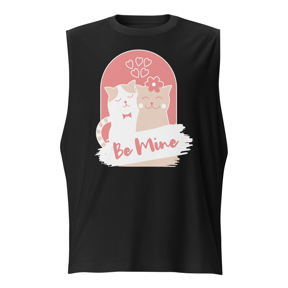 Be Mine - Cute Cat Couple Unisex Muscle Shirt