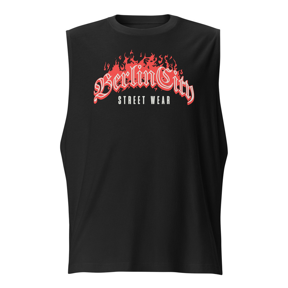 Berlin City Streetwear - Fire Unisex Muscle Shirt