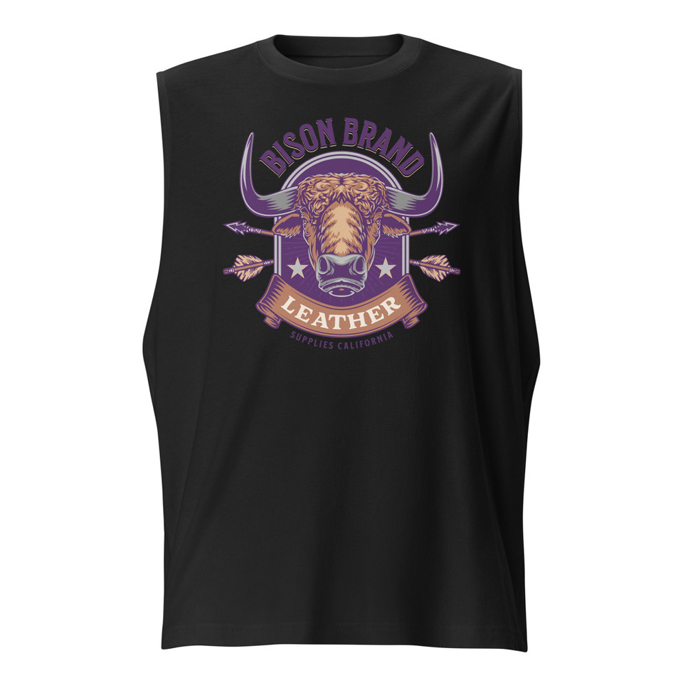 Bison Brand Leather - Animal Unisex Muscle Shirt