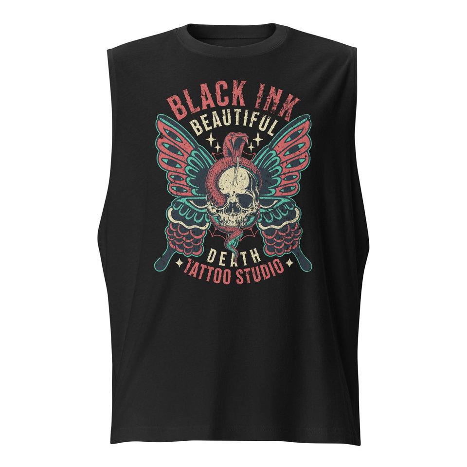 BLACK INK TATTOO Unisex Muscle Shirt