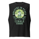 Breathe in peace, exhale chaos Unisex Muscle Shirt
