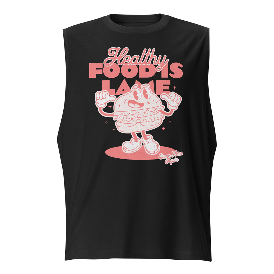 Burger Mascot Unisex Muscle Shirt